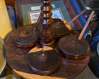 Wooden Condiment Server