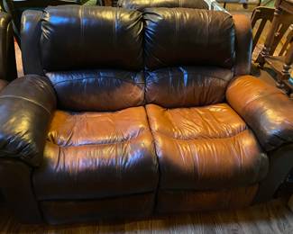 Leather Love Seat (Some Edge Wear)