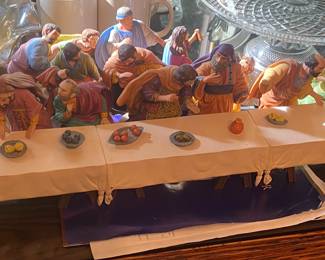 Porcelain Last Supper Figures and Display