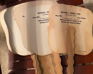 Old Defnall Truck Line Advertising Fan (Ozark, Alabama 4 Digit Phone Number)