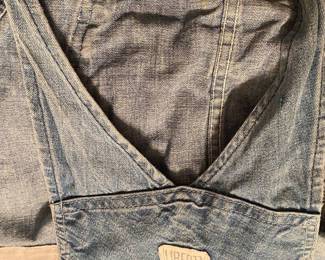 Several Pairs of Vintage Men's Distressed Denim Overalls