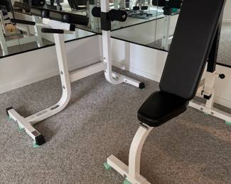 WEIGHT BENCH SET UP AND SEAT   BUY THEM NOW!   $200.00 SET 