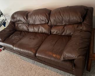 Leather Three Seat Sofa 