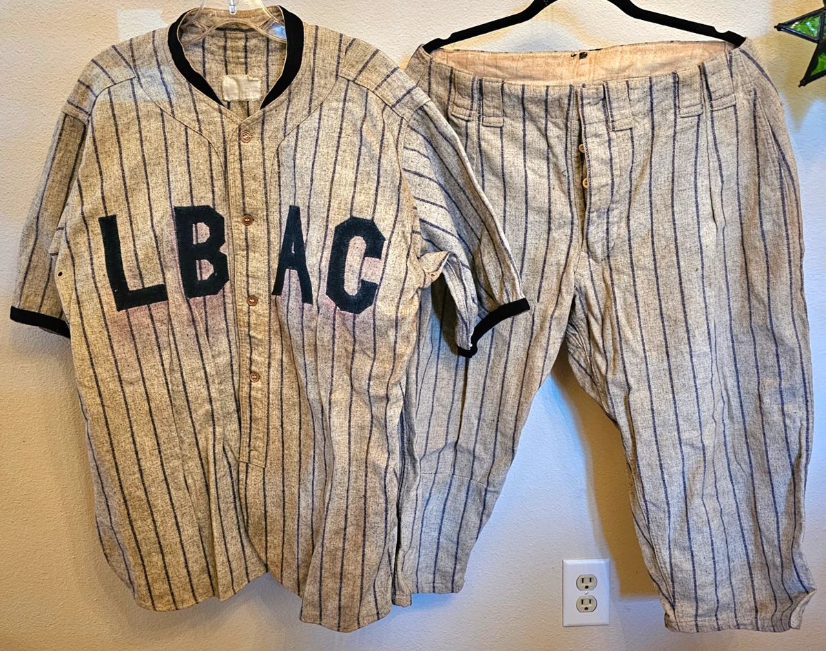 Vintage LB AC ? baseball uniform.
