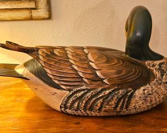 NUMEROUS carved & painted signed TOM TABER birds including a rare Bald Eagle.
