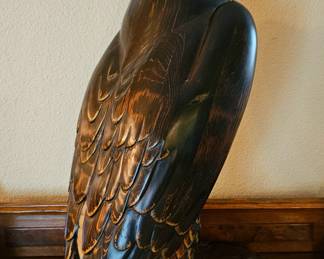 NUMEROUS carved & painted signed TOM TABER birds including a rare Bald Eagle.