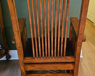 Mission style rocker chair.