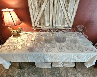 LARGE collection of vintage IMPERIAL CANDLEWICK glassware.