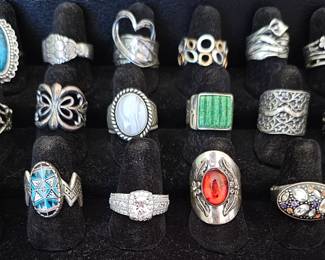 LOTS of sterling silver jewelry.