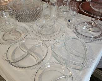 LARGE collection of vintage IMPERIAL CANDLEWICK glassware.