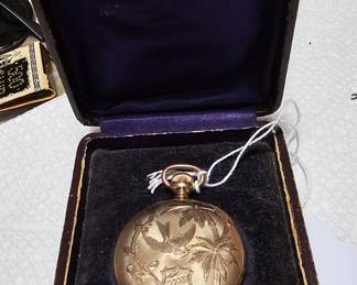 Antique Ladies Elgin Pocket watch working in original Case