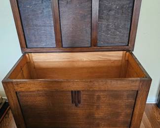 Antique Walnut Wood Blanket Chest