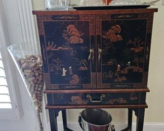 Antique Chinoiserie Asian Cabinet