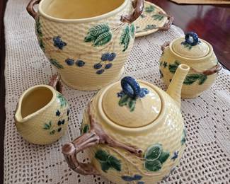 Tiffany and Co Majolica Teaset made in Portugal. 