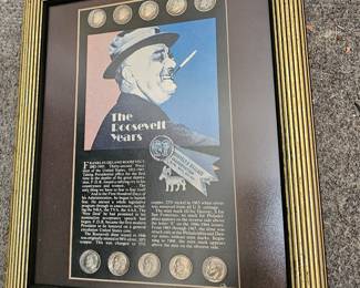 Silver Dimes Framed 