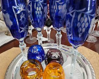 4 Ajka Champagne Stems 