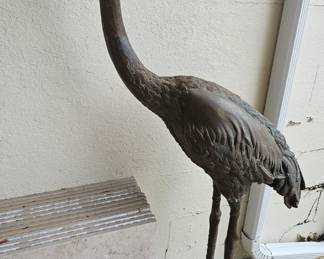 Large Bronze Pair of Herons 