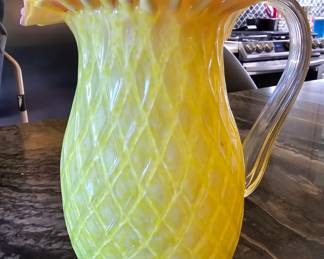Mount Washington Mother of Pearl air Trap Diamond Quilted Pitcher