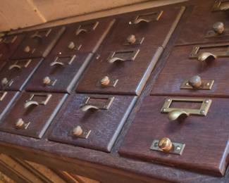 Library card catalog