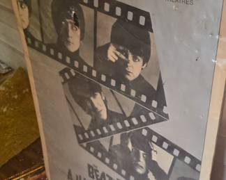 Original Hard days night Beatles poster 