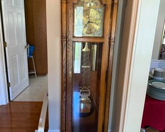 Grandfather clock glass on three sides