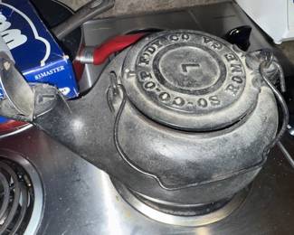 Antique cast-iron tea kettle