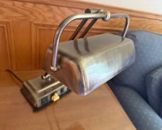 Antique bankers lamp