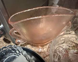 Vintage pink glass