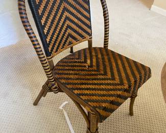 4 1970s French bistro chairs