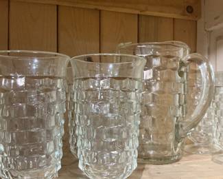 Fostoria glasses with pitcher