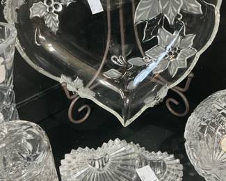 Mikasa hearts, crystal trinket boxes