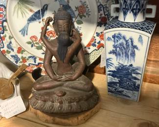 Samatabhadra traditional statue bronze heavy