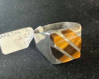 925 Tiger eye, size 13