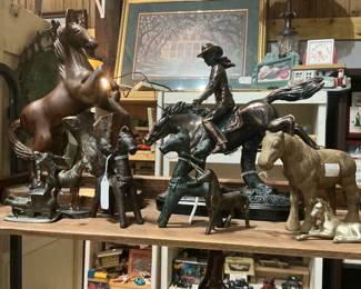 Various horse collectibles