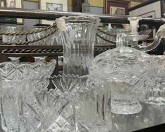 Various cut crystal bowls