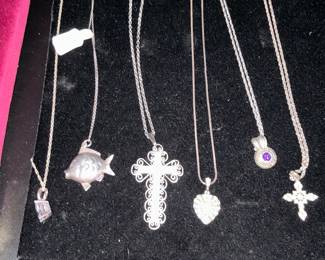 925, diamonds, fish,crosses