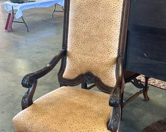 Ostrich Office Chair with Carving
