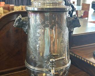 Silver "Bull w/Horns" Coffee Dispenser