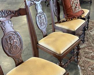 4 Carved Chairs!  Great for your pub table!
