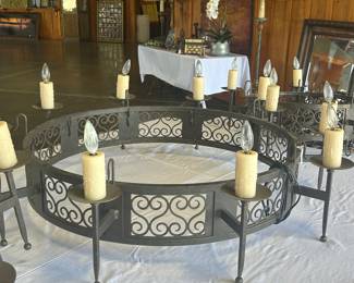 LARGE IRON Chandeliers--- There are 3 of these
