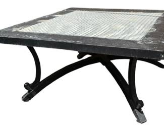 Wrought Iron Aluminum Patio Coffee Table