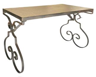 Small Wrought Iron Folding Tile Table