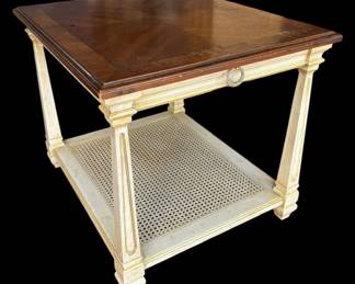 Real Wood Side Table with Extender