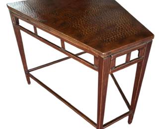 Steel Frame Side Table with Embossed Top
