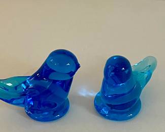 Glass Bluebirds of Happiness