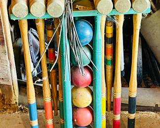 Vintage Croquet Set 
