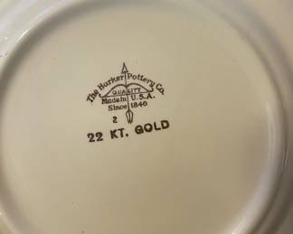The Harker Pottery Co. 22 KT. Gold Accents