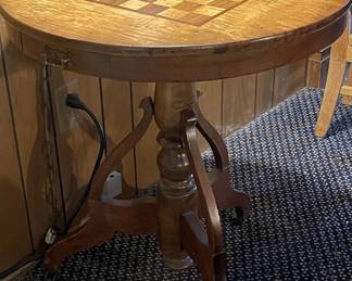 Victorian Curly Maple Game Table