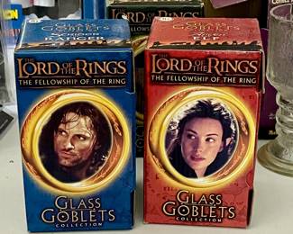 Lord of the Rings Glass Goblets with Lights