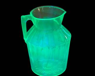 Vaseline / Uranium Glass Pitcher